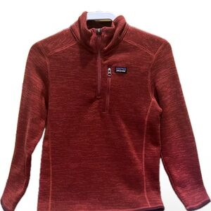 Boy’s Patagonia Maroon Quarter-Zip Fleece size small